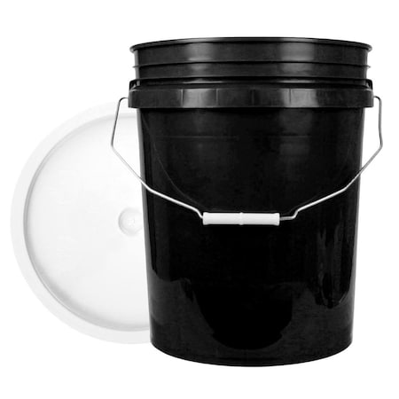 World Enterprises Bucket, 12 in H, Black and White 5BLK,345WHT